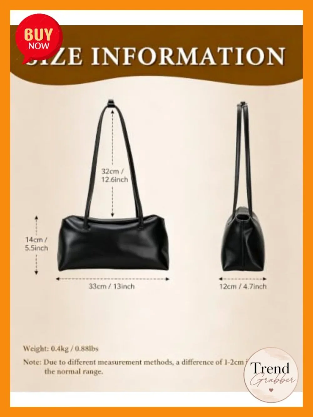 PU Leather Hobo Satchel Purse with Magnetic Closure, Large Capacity Shoulder Bag